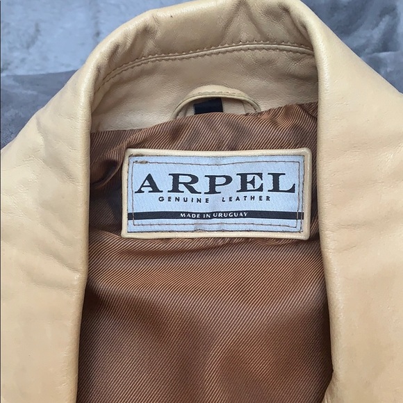 Leather dress coat jacket - Picture 6 of 8